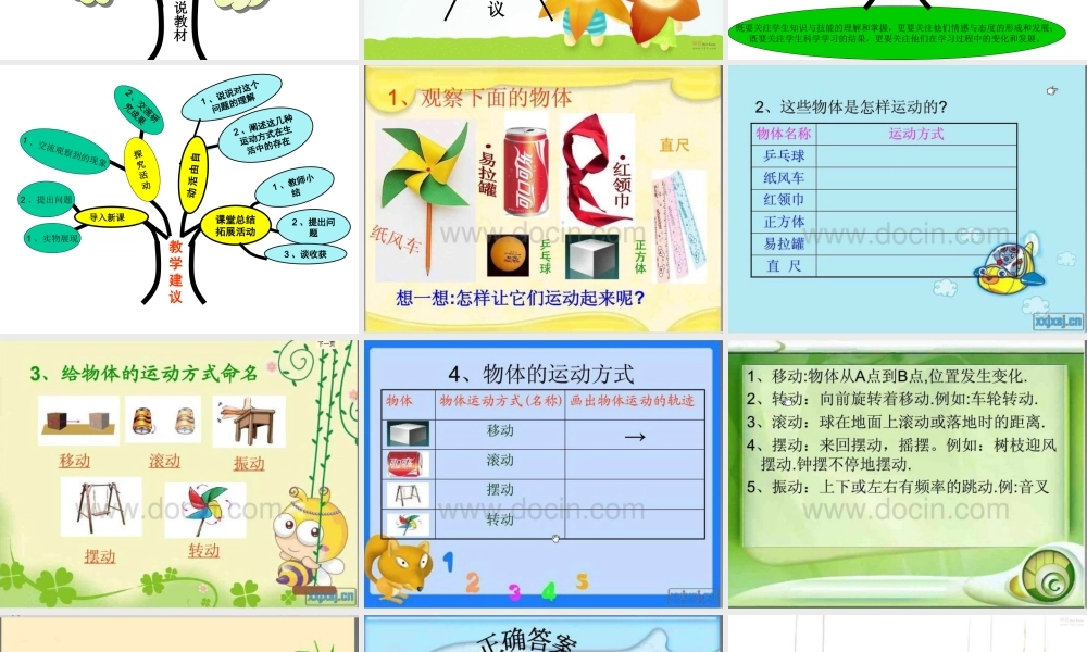 青岛小学科学六上《12、物体的运动方式》PPT课件 (1)【加微信公众号 jiaoxuewuyou 九折优惠 qq 1119139686】.ppt