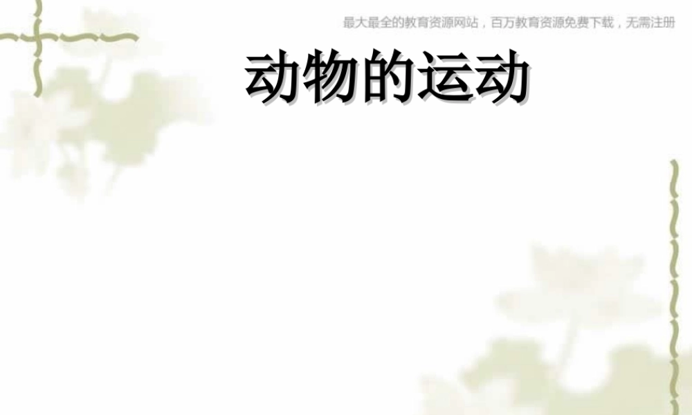 青岛小学科学六上《13、动物的运动》PPT课件 (4)【加微信公众号 jiaoxuewuyou 九折优惠 qq 1119139686】.ppt