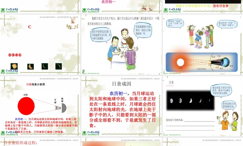 青岛小学科学六上《18、日食和月食》PPT课件 (6)【加微信公众号 jiaoxuewuyou 九折优惠 qq 1119139686】.ppt