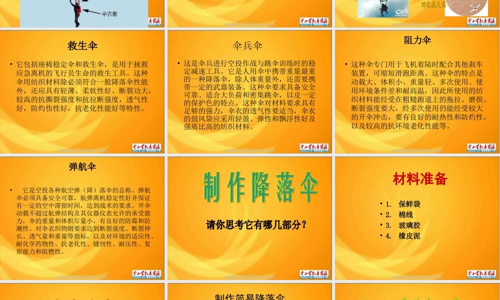 青岛小学科学六下《14、降落伞》PPT课件 (2)【加微信公众号 jiaoxuewuyou 九折优惠 qq 1119139686】.ppt