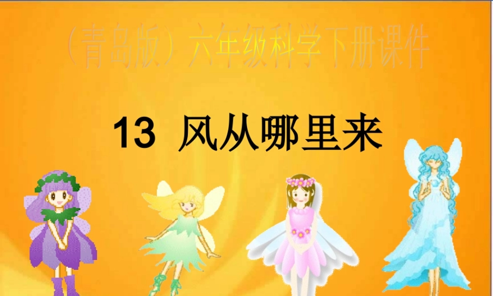 青岛小学科学六下《13、风从哪里来》PPT课件 (2)【加微信公众号 jiaoxuewuyou 九折优惠 qq 1119139686】.ppt
