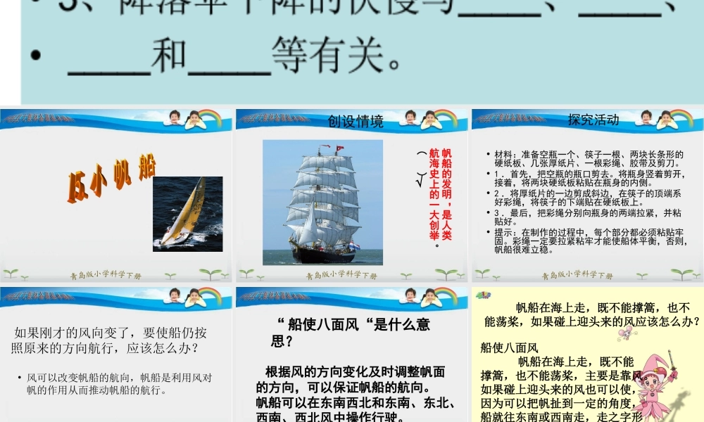 青岛小学科学六下《15、小帆船》PPT课件 (1)【加微信公众号 jiaoxuewuyou 九折优惠 qq 1119139686】.ppt