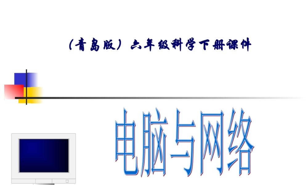 青岛小学科学六下《18、电脑与网络》PPT课件【加微信公众号 jiaoxuewuyou 九折优惠 qq 1119139686】.ppt
