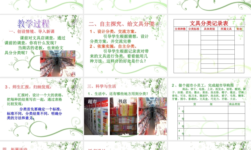 青岛小学科学三上《5 给文具分类》PPT课件 (1)【加微信公众号 jiaoxuewuyou 九折优惠 qq 1119139686】.ppt