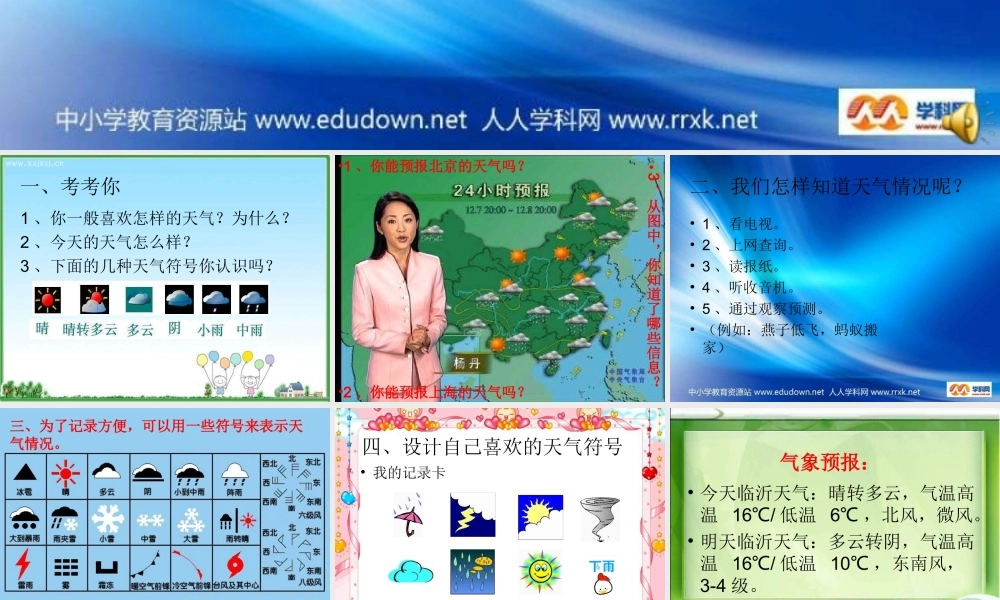 青岛小学科学三上《19 今天的天气》PPT课件 (3)【加微信公众号 jiaoxuewuyou 九折优惠 qq 1119139686】.ppt