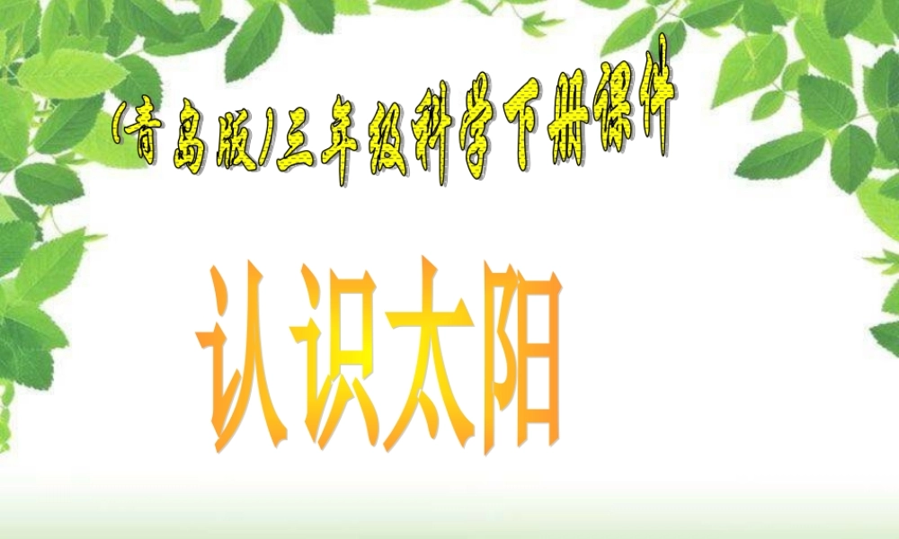 青岛小学科学三下《7 认识太阳》PPT课件 (3)【加微信公众号 jiaoxuewuyou 九折优惠 qq 1119139686】.ppt