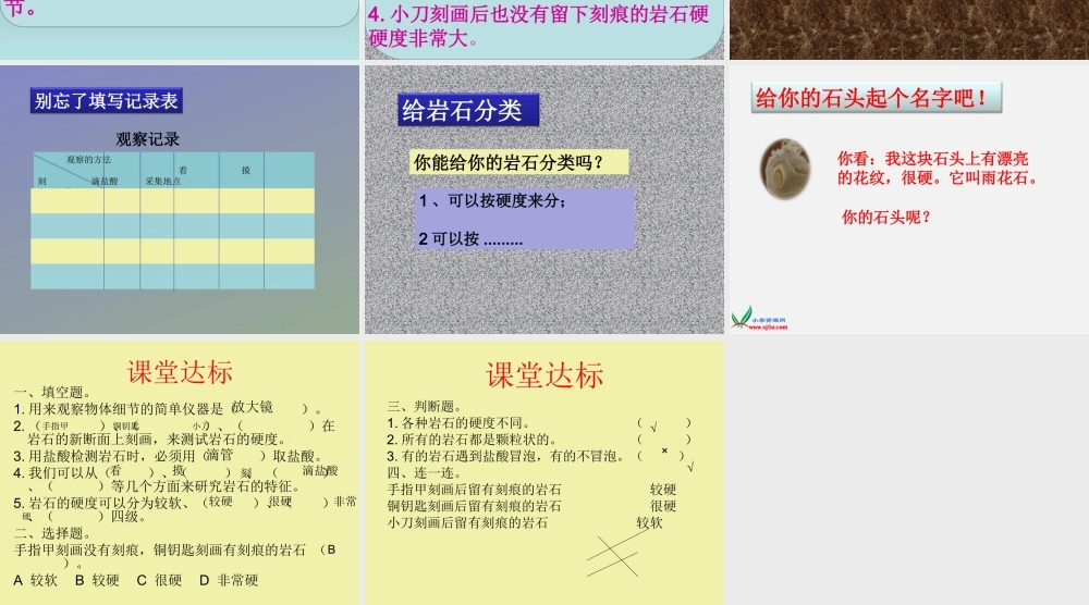 青岛小学科学三下《13 认识岩石》PPT课件 (4)【加微信公众号 jiaoxuewuyou 九折优惠 qq 1119139686】.ppt