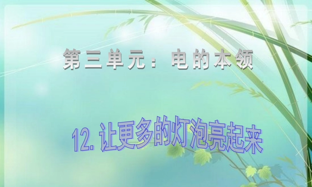 青岛小学科学三下《20 让更多的灯泡亮起来》PPT课件 (2)【加微信公众号 jiaoxuewuyou 九折优惠 qq 1119139686】.ppt