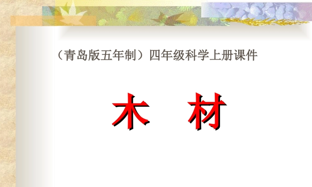 青岛小学科学四上《8 木材》PPT课件 (6)【加微信公众号 jiaoxuewuyou 九折优惠 qq 1119139686】.ppt
