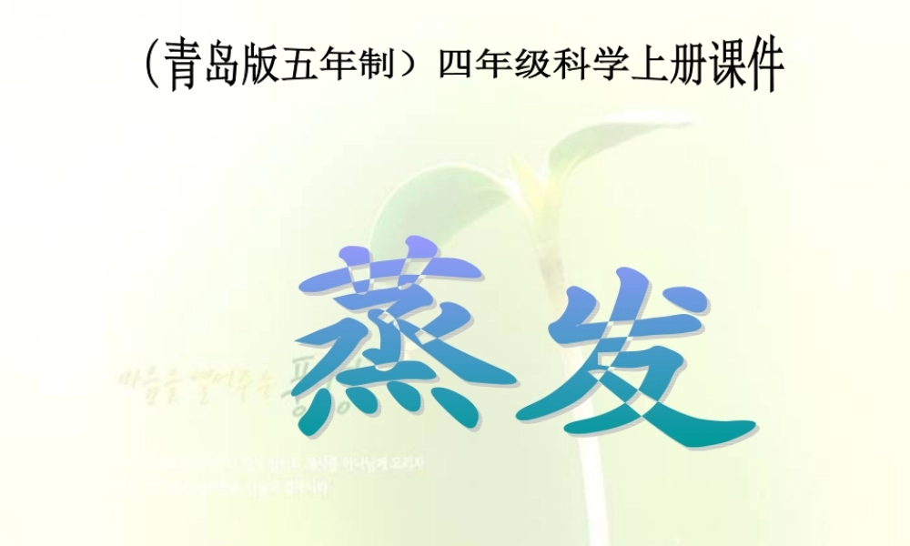 青岛小学科学四上《13 蒸发》PPT课件 (2)【加微信公众号 jiaoxuewuyou 九折优惠 qq 1119139686】.PPT