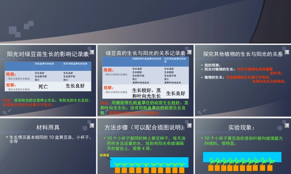 首师大小学科学六上《5.幼苗与阳光》PPT课件【加微信公众号 jiaoxuewuyou 九折优惠qq 1119139686】.ppt