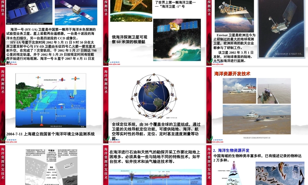 首师大小学科学六下《19.海洋技术》PPT课件【加微信公众号 jiaoxuewuyou 九折优惠qq 1119139686】.ppt