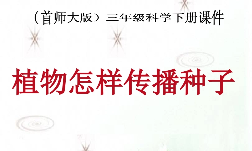 首师大小学科学三下《12.植物怎样传播种子》PPT课件(1)【加微信公众号 jiaoxuewuyou 九折优惠qq 1119139686】.ppt