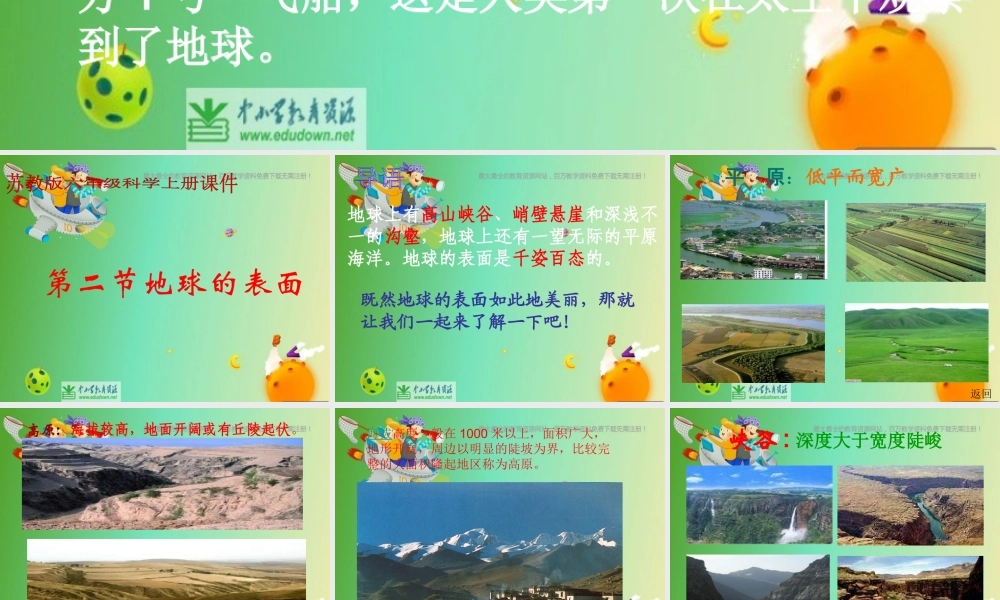 苏教小学科学六上《2.2.地球的表面》PPT课件 (4)【加微信公众号 jiaoxuewuyou 九折优惠qq 1119139686】.ppt