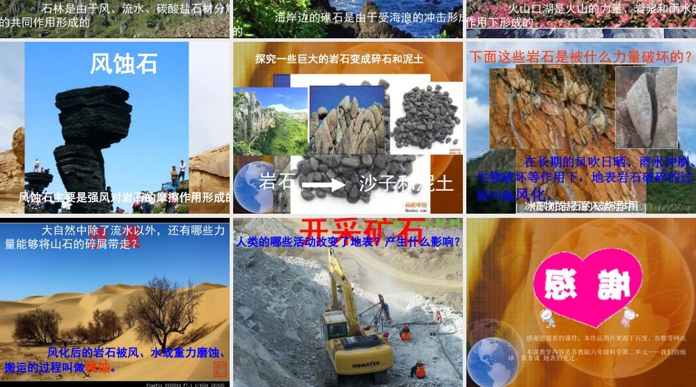 苏教小学科学六上《2.5.地表的变迁》PPT课件 (1)【加微信公众号 jiaoxuewuyou 九折优惠qq 1119139686】.ppt