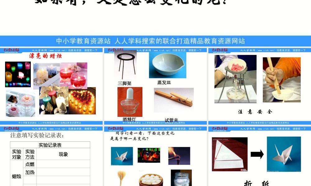 苏教小学科学六上《3.1、蜡烛的变化》PPT课件(2)【加微信公众号 jiaoxuewuyou 九折优惠qq 1119139686】.ppt