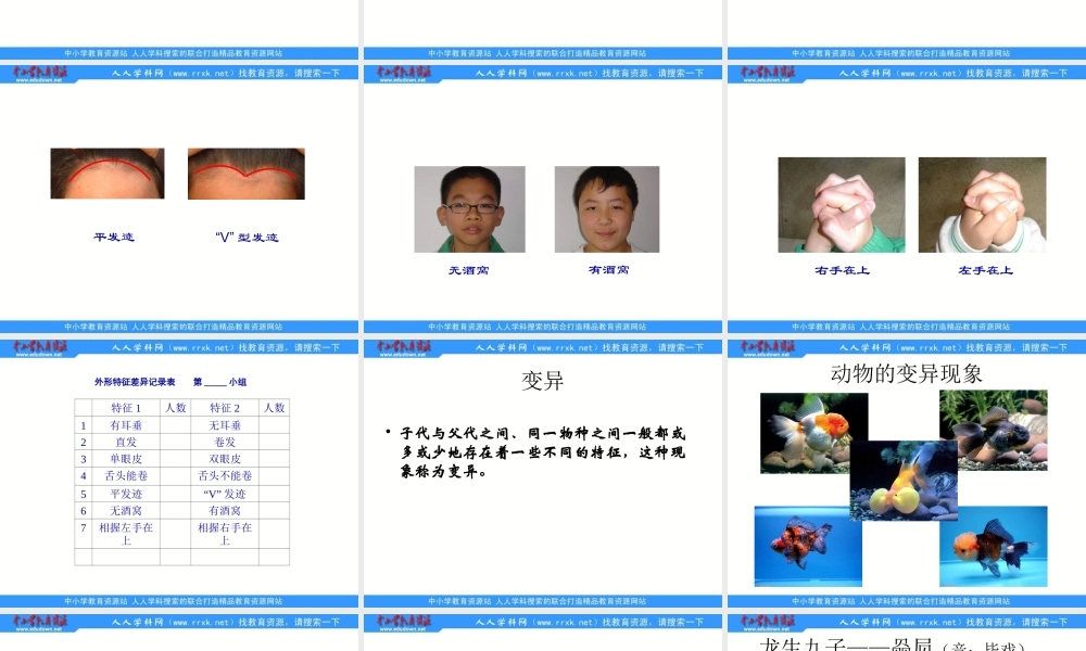 苏教小学科学六下《2.2．生物的变异现象》PPT课件(4)【加微信公众号 jiaoxuewuyou 九折优惠qq 1119139686】.ppt