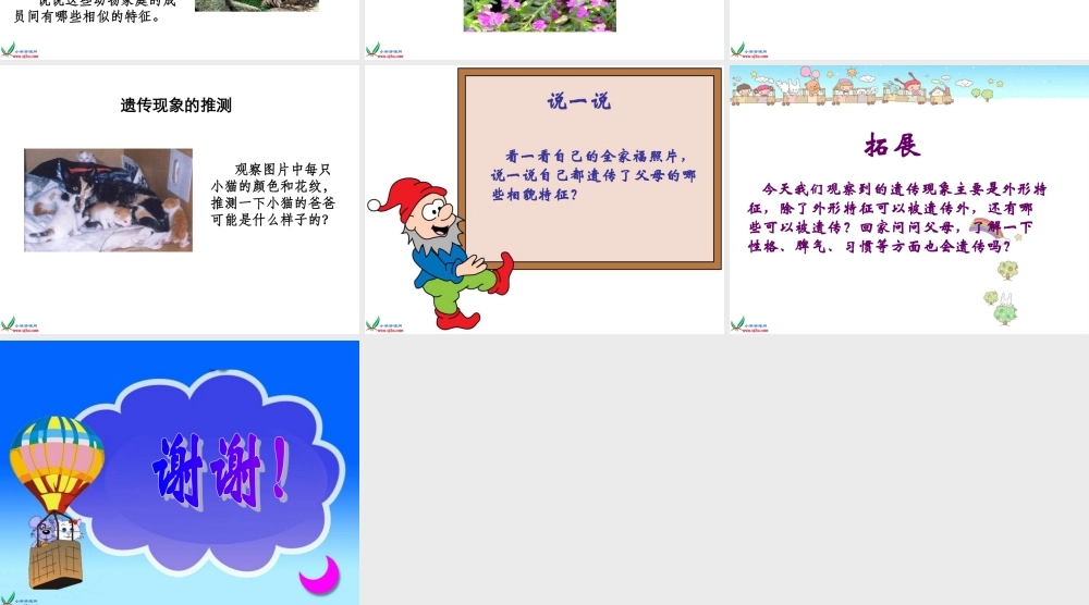 苏教小学科学六下《2.1．生物的遗传现象》PPT课件(3)【加微信公众号 jiaoxuewuyou 九折优惠qq 1119139686】.ppt