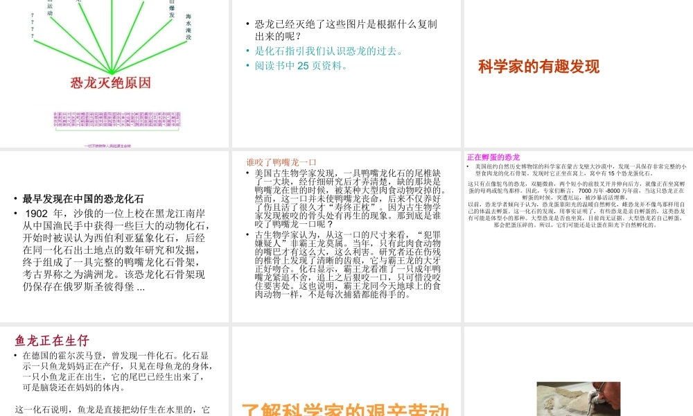 苏教小学科学六下《3.1.消失了的恐龙》PPT课件 (6)【加微信公众号 jiaoxuewuyou 九折优惠qq 1119139686】.ppt