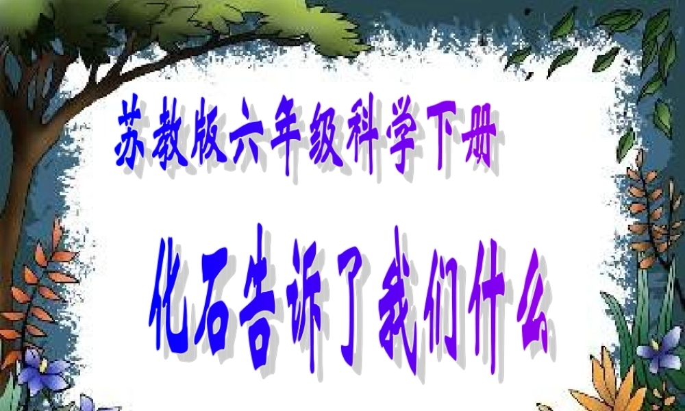 苏教小学科学六下《3.2.化石告诉我们什么》PPT课件 (4)【加微信公众号 jiaoxuewuyou 九折优惠qq 1119139686】.ppt