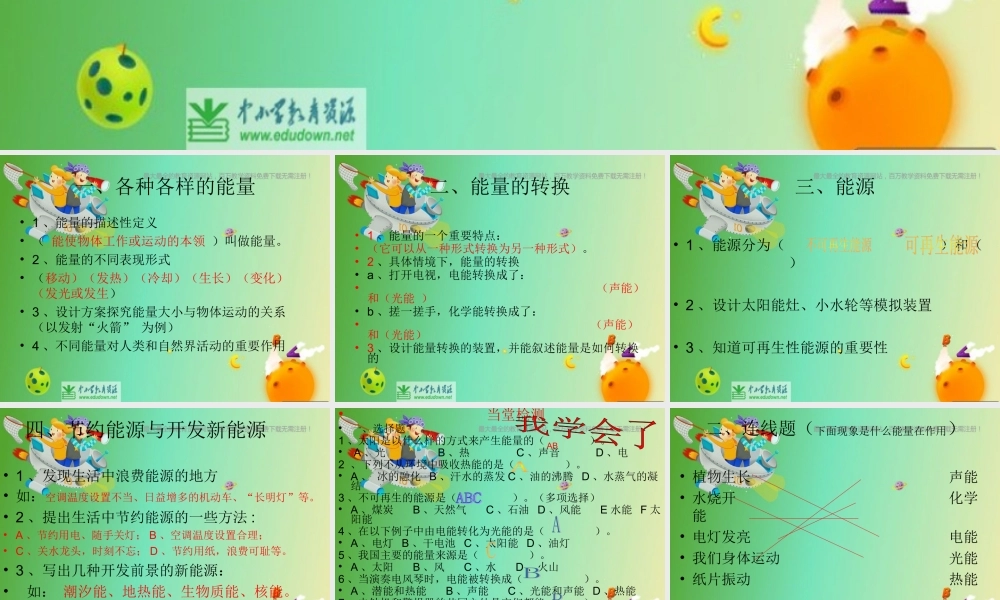 苏教小学科学六下《5.2.能量的转换》PPT课件 (1)【加微信公众号 jiaoxuewuyou 九折优惠qq 1119139686】.ppt