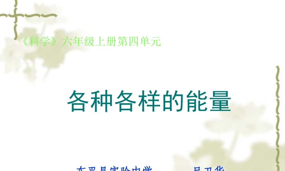 苏教小学科学六下《5.1.各种各样的能量》PPT课件 (3)【加微信公众号 jiaoxuewuyou 九折优惠qq 1119139686】.ppt
