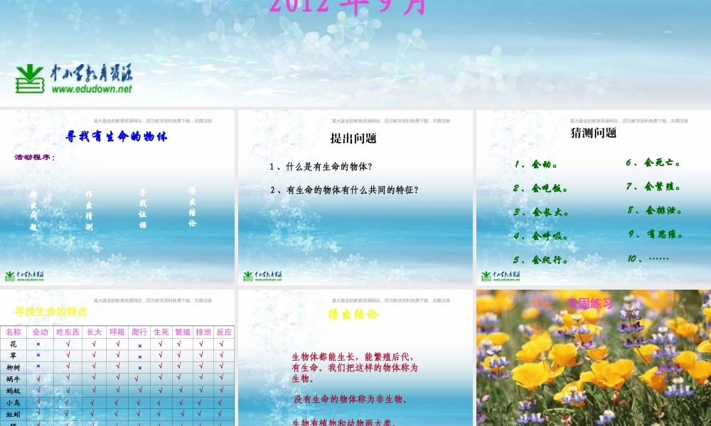 苏教小学科学三上《03寻找有生命的物体》PPT课件(6)【加微信公众号 jiaoxuewuyou 九折优惠qq 1119139686】.ppt