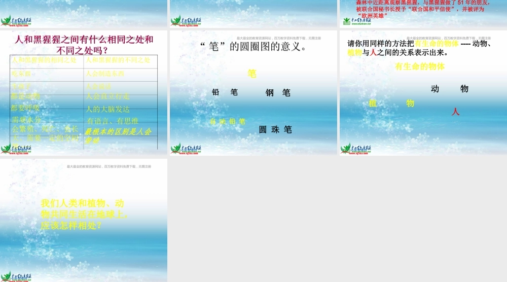 苏教小学科学三上《06动物、植物、人》PPT课件(1)【加微信公众号 jiaoxuewuyou 九折优惠qq 1119139686】.ppt