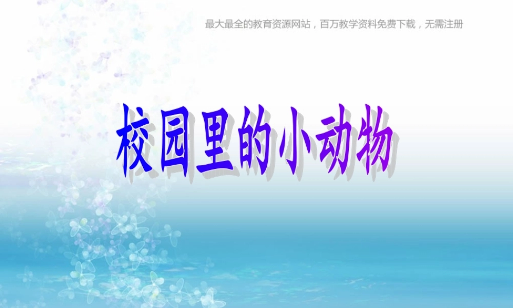 苏教小学科学三上《05校园里的小动物》PPT课件(9)【加微信公众号 jiaoxuewuyou 九折优惠qq 1119139686】.ppt