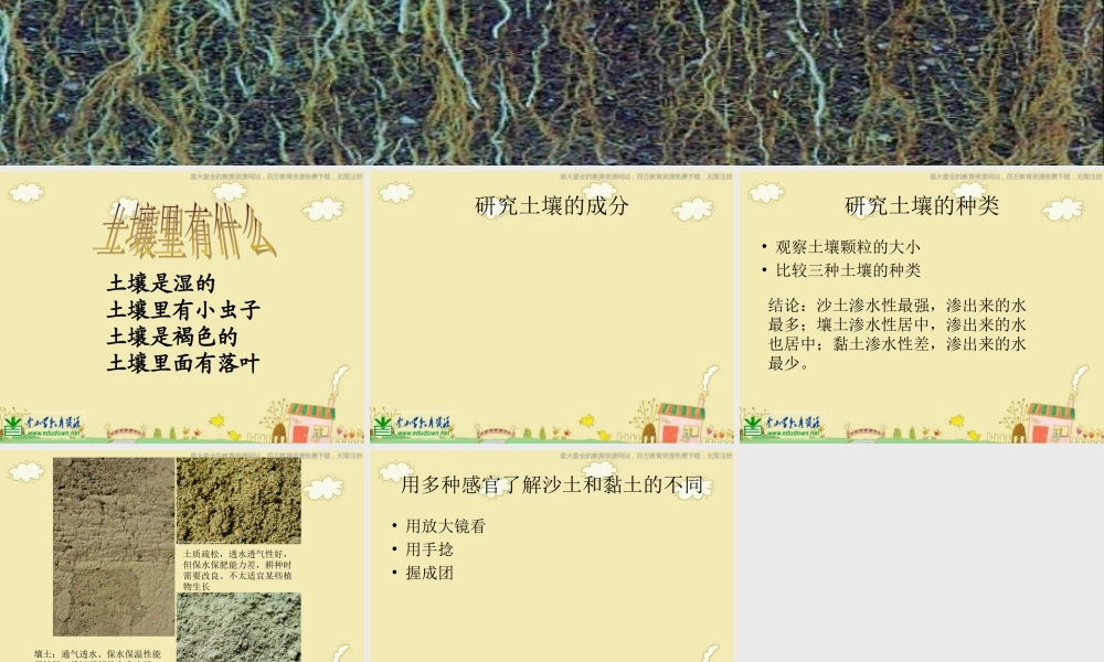 苏教小学科学三下《1.2．了解土壤》PPT课件(4)【加微信公众号 jiaoxuewuyou 九折优惠qq 1119139686】.ppt