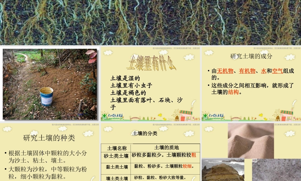 苏教小学科学三下《1.2．了解土壤》PPT课件(1)【加微信公众号 jiaoxuewuyou 九折优惠qq 1119139686】.ppt