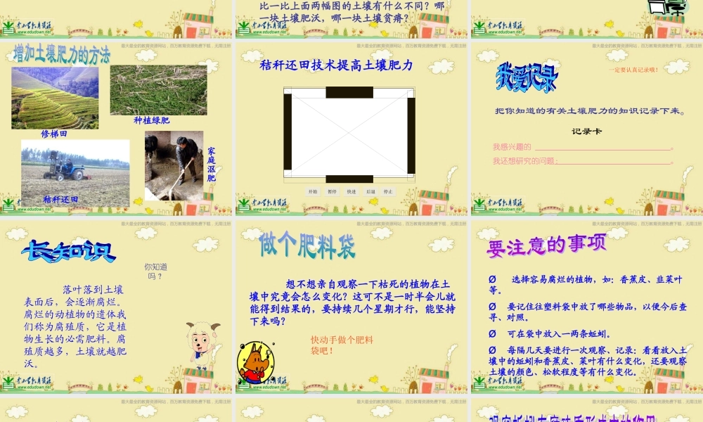 苏教小学科学三下《1.3.肥沃的土壤》PPT课件 (1)【加微信公众号 jiaoxuewuyou 九折优惠qq 1119139686】.ppt