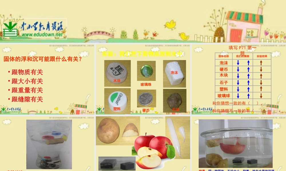 苏教小学科学三下《3.2．把固体放到水里》PPT课件(6)【加微信公众号 jiaoxuewuyou 九折优惠qq 1119139686】.ppt