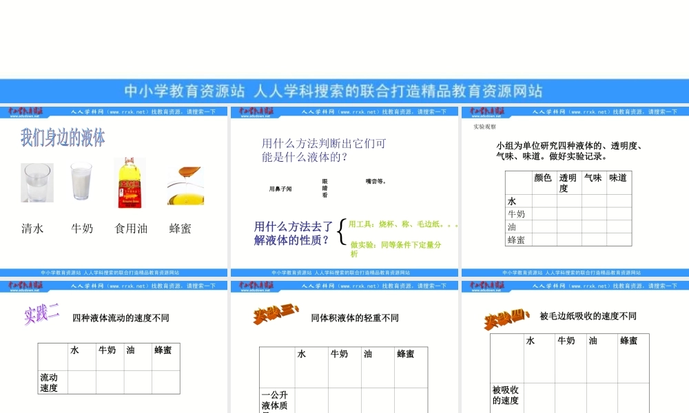 苏教小学科学三下《3.3．认识液体》PPT课件(3)【加微信公众号 jiaoxuewuyou 九折优惠qq 1119139686】.ppt