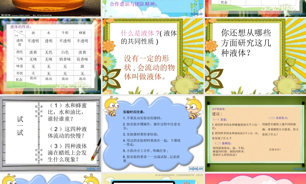 苏教小学科学三下《3.3．认识液体》PPT课件(5)【加微信公众号 jiaoxuewuyou 九折优惠qq 1119139686】.ppt