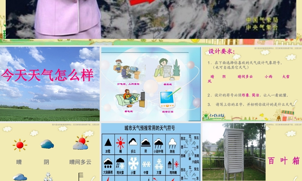 苏教小学科学三下《4.1.今天天气怎么样》PPT课件 (2)【加微信公众号 jiaoxuewuyou 九折优惠qq 1119139686】.ppt