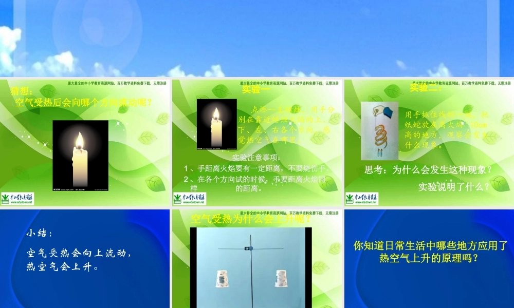 苏教小学科学四上《1.2．热空气和冷空气》PPT课件(5)【加微信公众号 jiaoxuewuyou 九折优惠qq 1119139686】.ppt