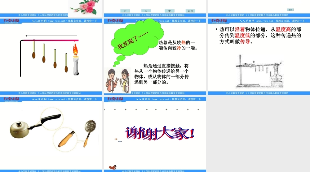 苏教小学科学四上《2.2．热的传递》PPT课件(2)【加微信公众号 jiaoxuewuyou 九折优惠qq 1119139686】.ppt