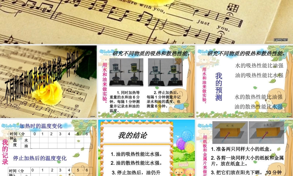 苏教小学科学四上《2.4．吸热和散热》PPT课件(1)【加微信公众号 jiaoxuewuyou 九折优惠qq 1119139686】.ppt