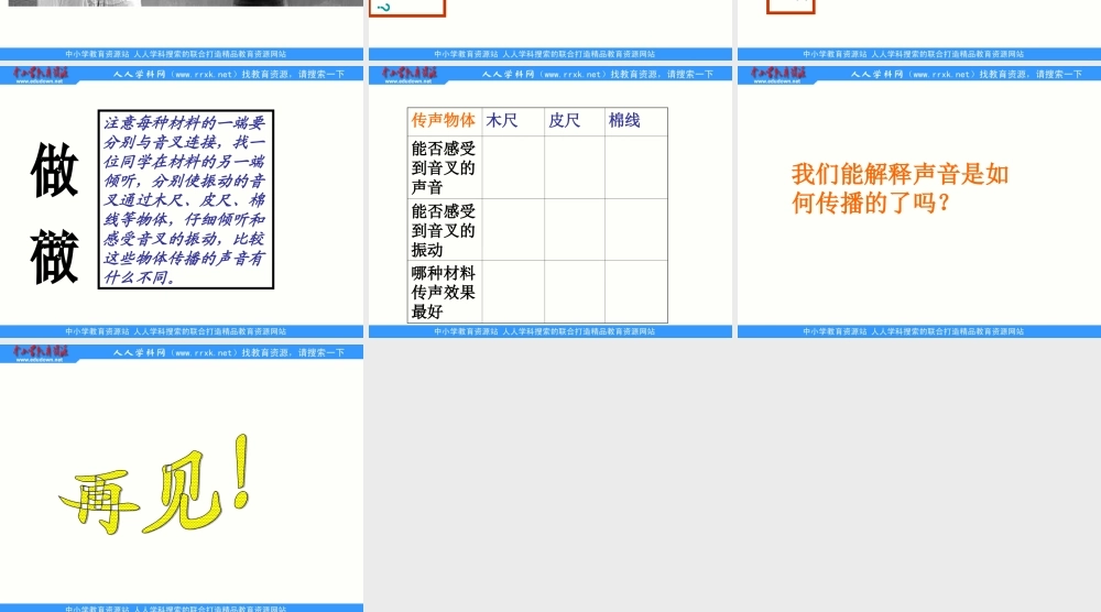 苏教小学科学四上《3.2．声音的传播》PPT课件(1)【加微信公众号 jiaoxuewuyou 九折优惠qq 1119139686】.ppt
