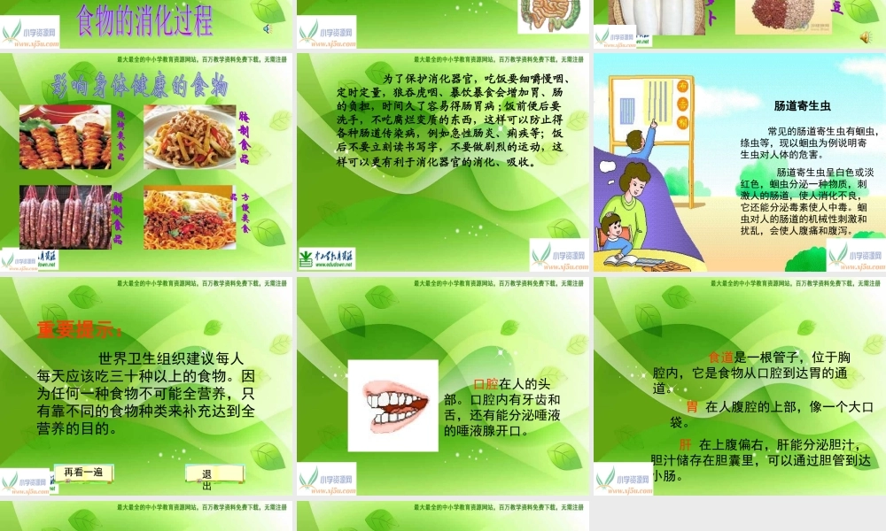 苏教小学科学四上《4.3．食物的消化》PPT课件(3)【加微信公众号 jiaoxuewuyou 九折优惠qq 1119139686】.ppt