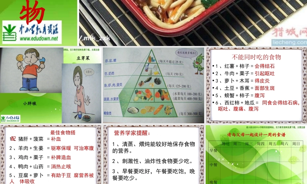 苏教小学科学四上《4.2．怎样搭配食物》PPT课件(3)【加微信公众号 jiaoxuewuyou 九折优惠qq 1119139686】.ppt