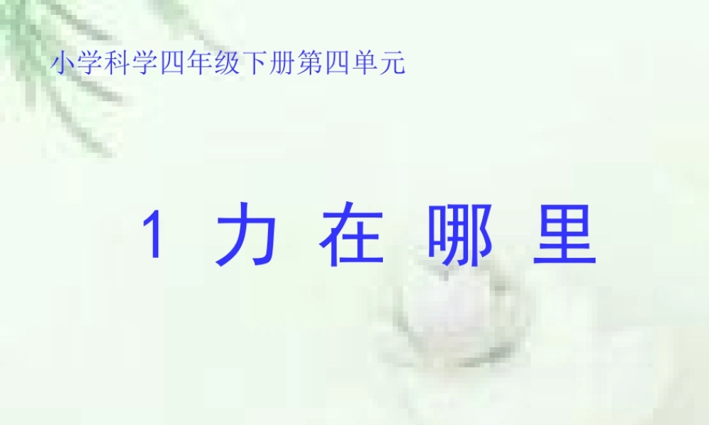 苏教小学科学四下《4.1．力在哪里》PPT课件(4)【加微信公众号 jiaoxuewuyou 九折优惠qq 1119139686】.ppt