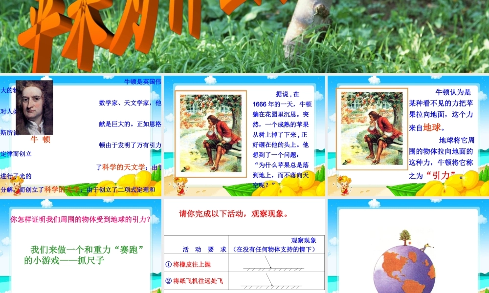 苏教小学科学四下《4.3．苹果为什么会落地》PPT课件(2)【加微信公众号 jiaoxuewuyou 九折优惠qq 1119139686】.ppt