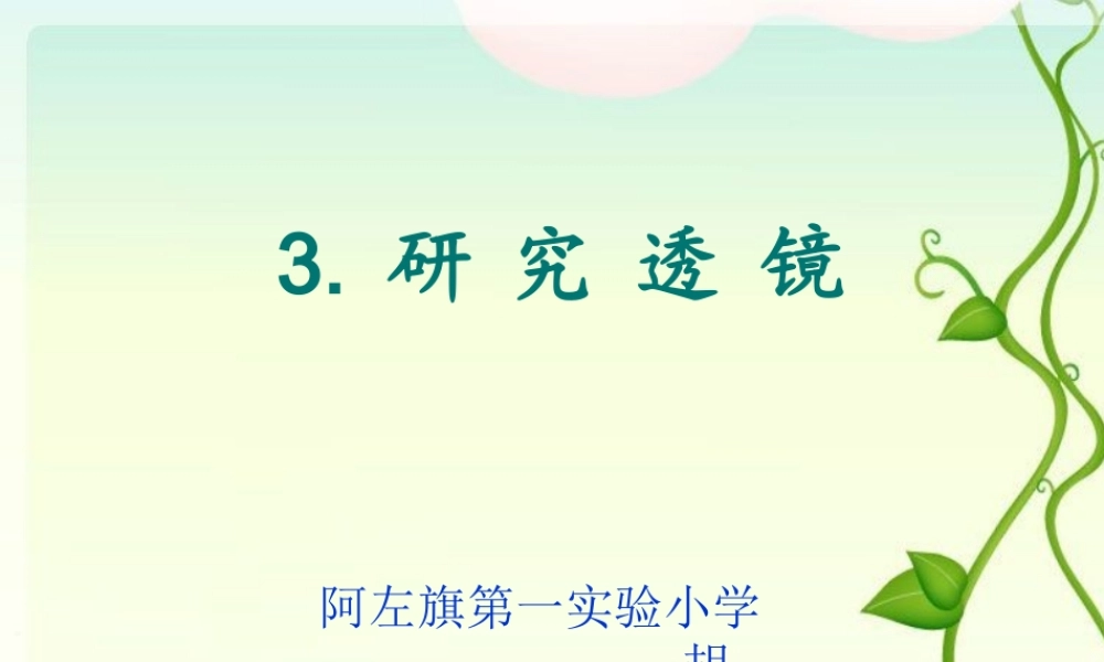 苏教小学科学五上《2.3．研究透镜》PPT课件【加微信公众号 jiaoxuewuyou 九折优惠qq 1119139686】.ppt