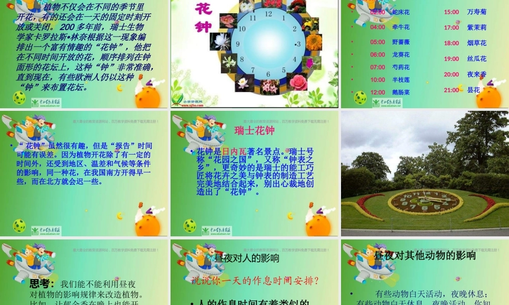 苏教小学科学五上《1.5.昼夜对动植物的影响》PPT课件 (5)【加微信公众号 jiaoxuewuyou 九折优惠qq 1119139686】.ppt