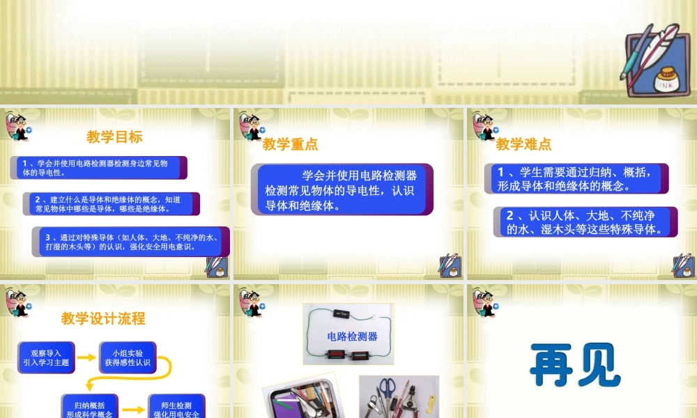 苏教小学科学五上《3.2．导体和绝缘体》PPT课件(1)【加微信公众号 jiaoxuewuyou 九折优惠qq 1119139686】.ppt