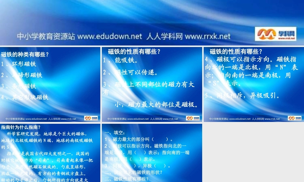 苏教小学科学五上《3.4．研究磁铁》PPT课件(2)【加微信公众号 jiaoxuewuyou 九折优惠qq 1119139686】.ppt