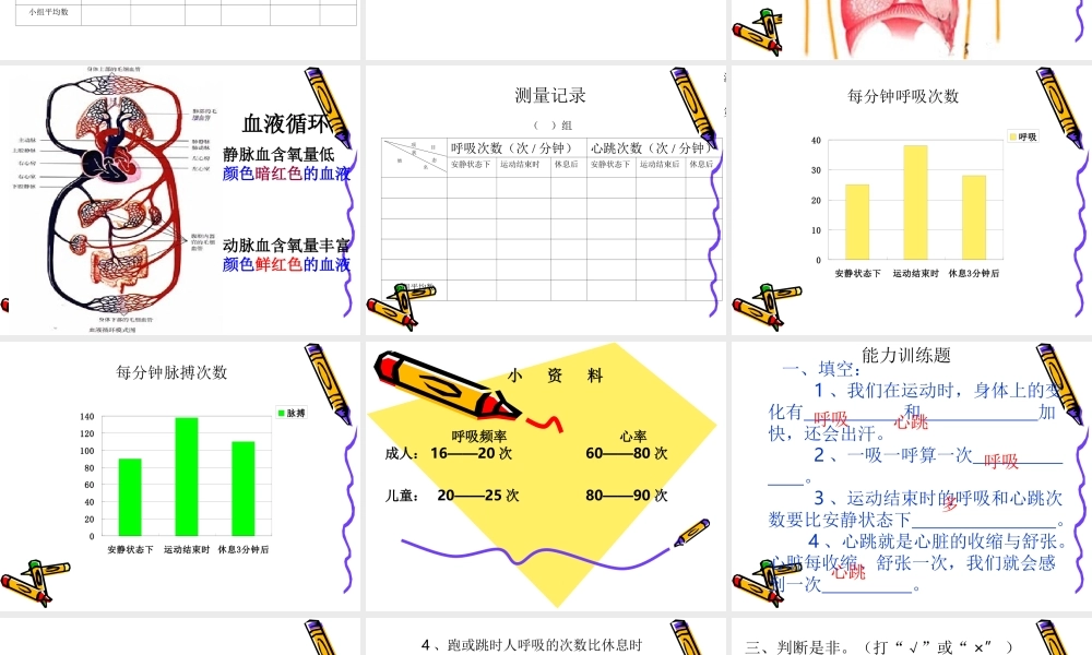 苏教小学科学五上《4.1．测量呼吸和心跳》PPT课件(3)【加微信公众号 jiaoxuewuyou 九折优惠qq 1119139686】.ppt