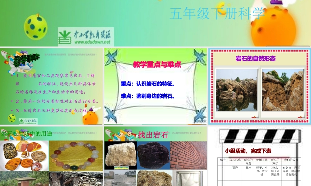 苏教小学科学五下《4.1.认识常见的岩石》PPT课件 (8)【加微信公众号 jiaoxuewuyou 九折优惠qq 1119139686】.ppt